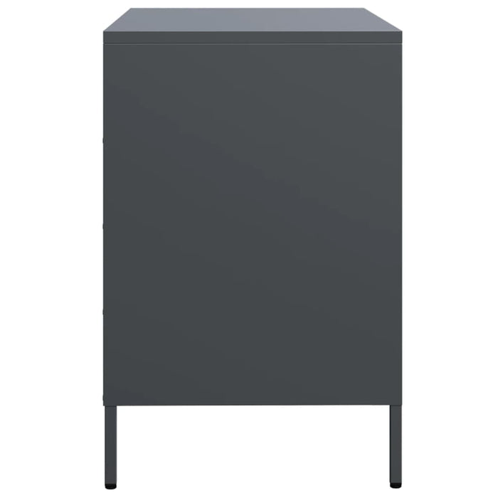 Credenza-Buffet-Armadio da cucina Antracite 68x39x58,5 cm in Acciaio Laminato a Freddo
