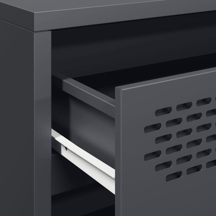 Credenza-Buffet-Armadio da cucina Antracite 68x39x58,5 cm in Acciaio Laminato a Freddo