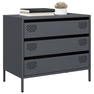 Credenza-Buffet-Armadio da cucina Antracite 68x39x58,5 cm in Acciaio Laminato a Freddo