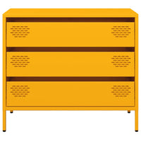 Credenza Giallo Senape 68x39x58,5 cm Acciaio Laminato a Freddo 851295