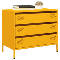 Credenza Giallo Senape 68x39x58,5 cm Acciaio Laminato a Freddo 851295
