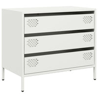 Credenza-Buffet-Armadio da cucina Bianca 68x39x58,5 cm in Acciaio Laminato a Freddo