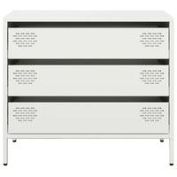 Credenza-Buffet-Armadio da cucina Bianca 68x39x58,5 cm in Acciaio Laminato a Freddo