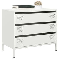 Credenza-Buffet-Armadio da cucina Bianca 68x39x58,5 cm in Acciaio Laminato a Freddo
