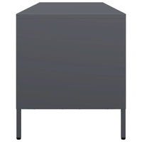Mobile TV-Credenza TV-Console TV Antracite 135x39x43,5 cm Acciaio Laminato a Freddo 337026