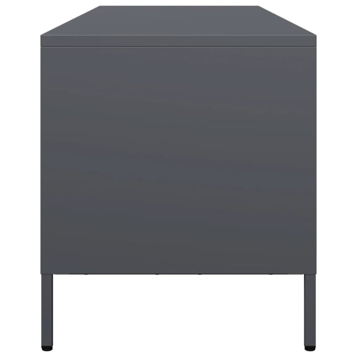 Mobile TV-Credenza TV-Console TV Antracite 135x39x43,5 cm Acciaio Laminato a Freddo 337026
