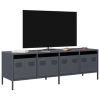Mobile TV-Credenza TV-Console TV Antracite 135x39x43,5 cm Acciaio Laminato a Freddo 337026