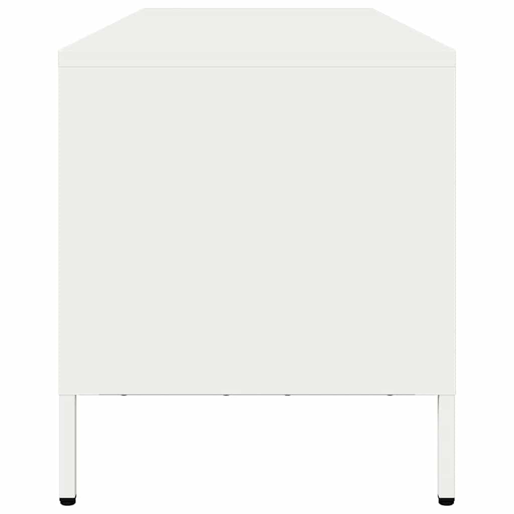 Mobile TV-Credenza TV-Console TV Bianco 135x39x43,5 cm in Acciaio Laminato a Freddo 567848