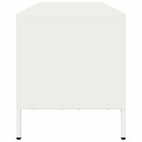 Mobile TV-Credenza TV-Console TV Bianco 135x39x43,5 cm in Acciaio Laminato a Freddo 567848