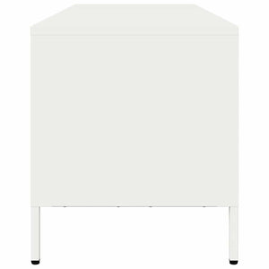 Mobile TV-Credenza TV-Console TV Bianco 135x39x43,5 cm in Acciaio Laminato a Freddo 567848