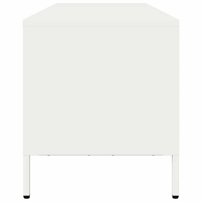 Mobile TV-Credenza TV-Console TV Bianco 135x39x43,5 cm in Acciaio Laminato a Freddo 567848