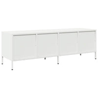 Mobile TV-Credenza TV-Console TV Bianco 135x39x43,5 cm in Acciaio Laminato a Freddo 567848