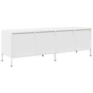 Mobile TV-Credenza TV-Console TV Bianco 135x39x43,5 cm in Acciaio Laminato a Freddo 567848