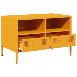 Mobile TV Giallo Senape 68x39x43,5cm Acciaio Laminato a Freddo 851319