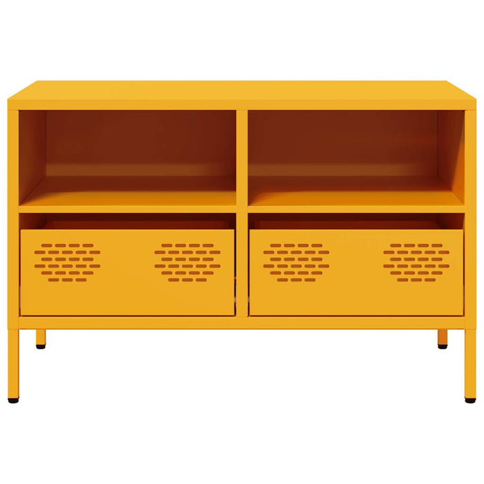 Mobile TV Giallo Senape 68x39x43,5cm Acciaio Laminato a Freddo 851319