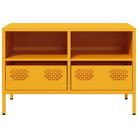 Mobile TV-Credenza TV-Console TV Giallo Senape 68x39x43,5cm Acciaio Laminato a Freddo 835853
