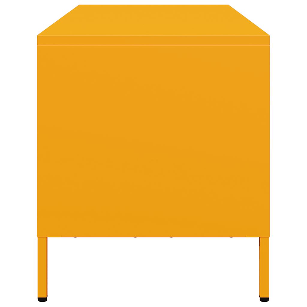 Mobile TV-Credenza TV-Console TV Giallo Senape 68x39x43,5cm Acciaio Laminato a Freddo 835853