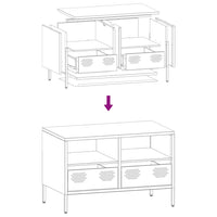 Mobile TV Giallo Senape 68x39x43,5cm Acciaio Laminato a Freddo 851319