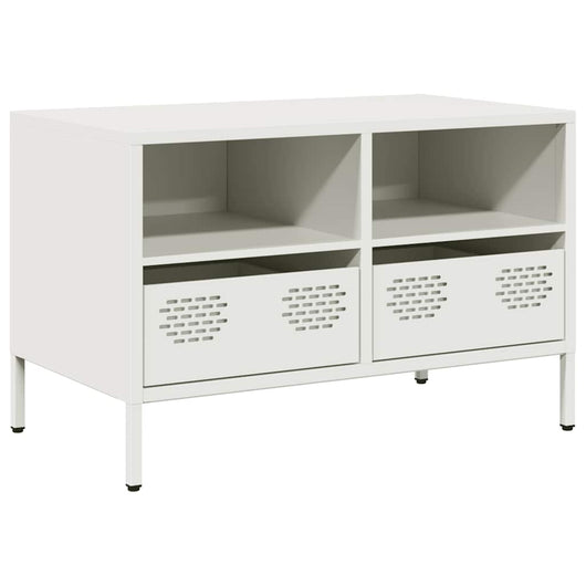 Mobile TV-Credenza TV-Console TV Bianco 68x39x43,5 cm in Acciaio Laminato a Freddo 341204
