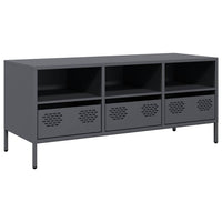 Mobile TV-Credenza TV-Console TV Antracite 101,5x39x43,5 cm Acciaio Laminato a Freddo 841000