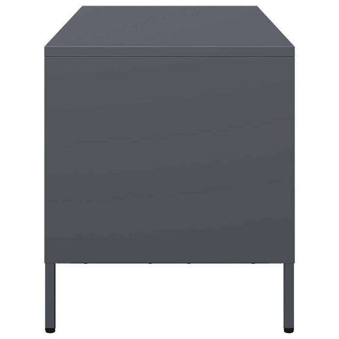 Mobile TV-Credenza TV-Console TV Antracite 101,5x39x43,5 cm Acciaio Laminato a Freddo 841000