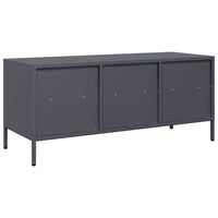 Mobile TV-Credenza TV-Console TV Antracite 101,5x39x43,5 cm Acciaio Laminato a Freddo 841000