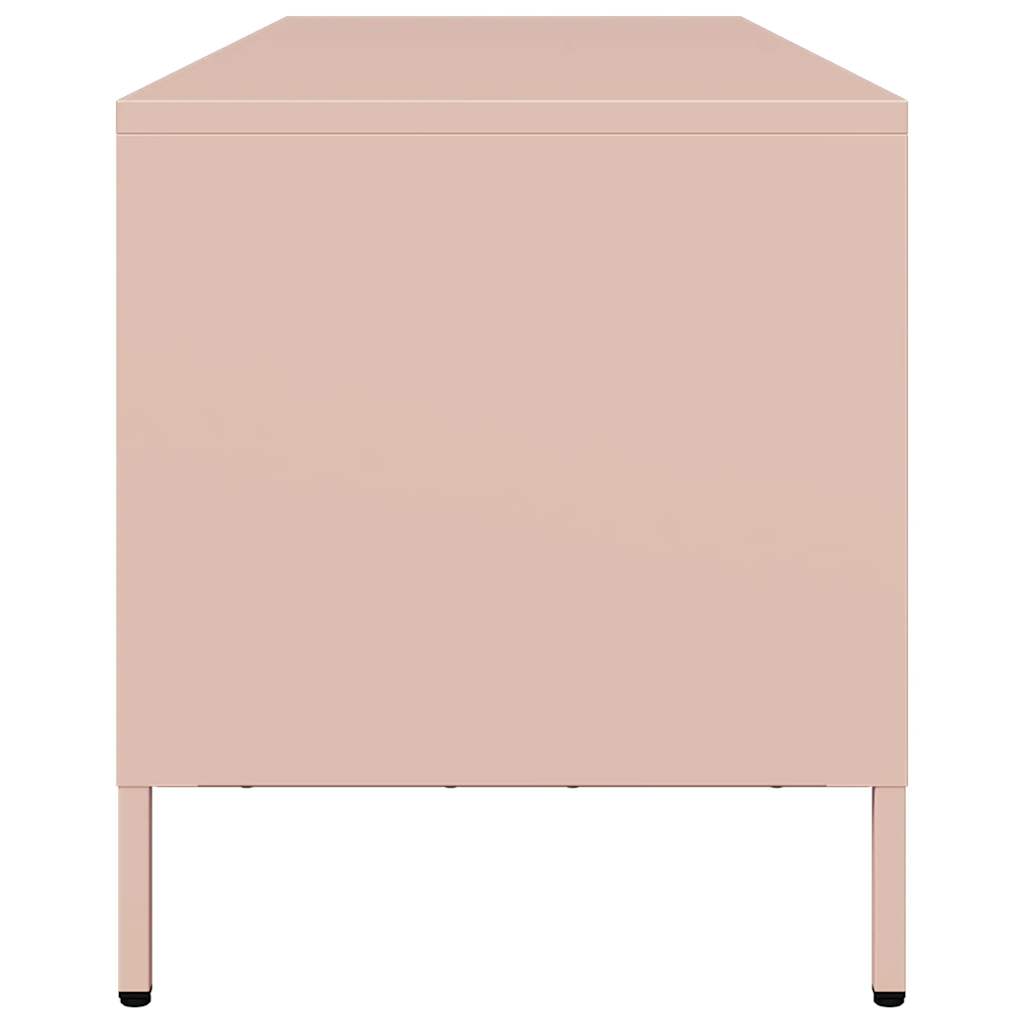 Mobile TV Rosa 135x39x43,5 cm in Acciaio Laminato a Freddo 851329