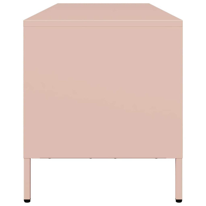 Mobile TV Rosa 135x39x43,5 cm in Acciaio Laminato a Freddo 851329