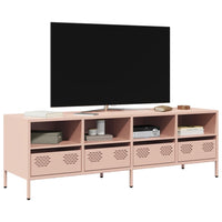 Mobile TV Rosa 135x39x43,5 cm in Acciaio Laminato a Freddo 851329