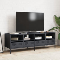 Mobile TV-Credenza TV-Console TV Antracite 135x39x43,5 cm Acciaio Laminato a Freddo 220121
