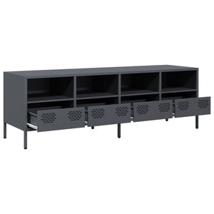 Mobile TV-Credenza TV-Console TV Antracite 135x39x43,5 cm Acciaio Laminato a Freddo 220121