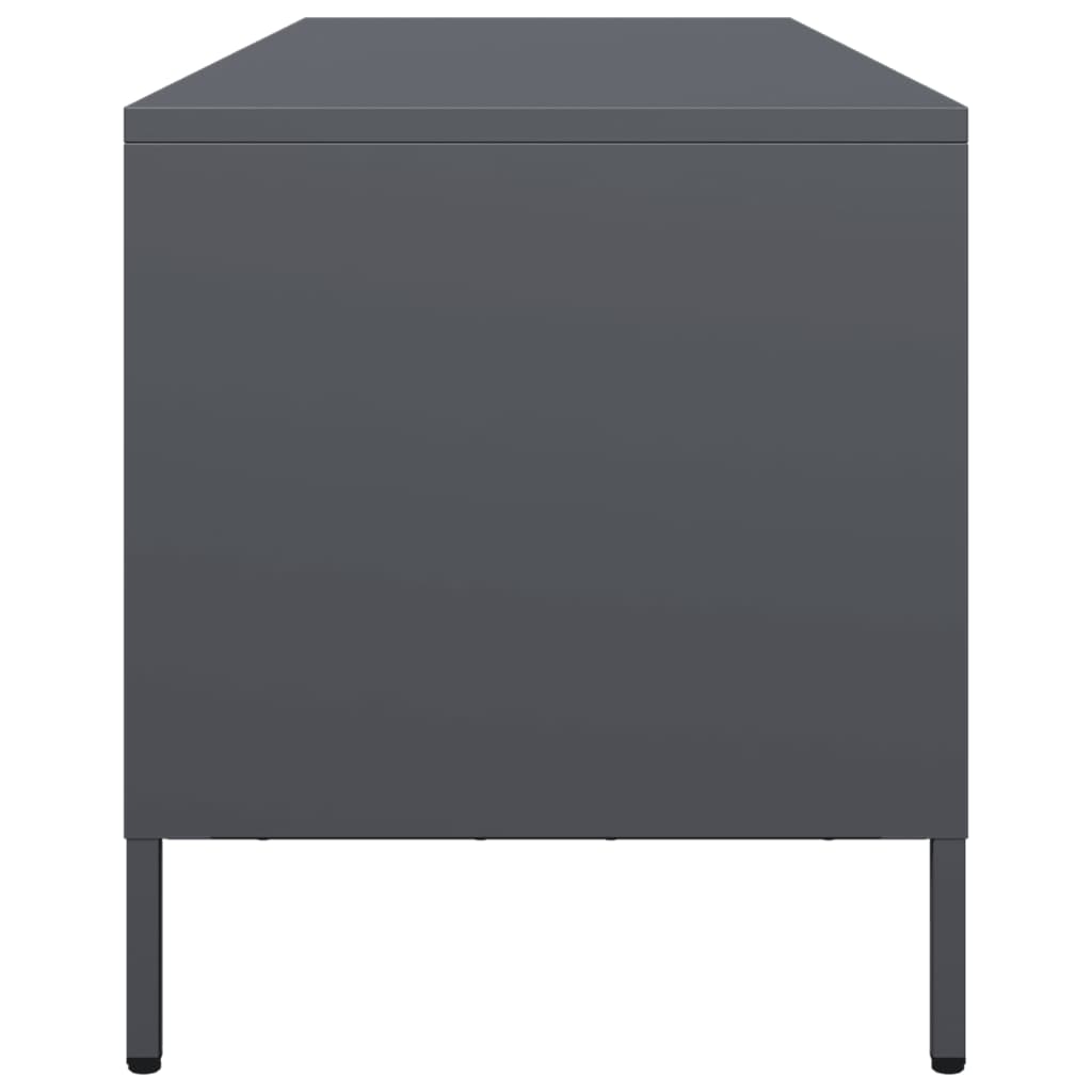 Mobile TV-Credenza TV-Console TV Antracite 135x39x43,5 cm Acciaio Laminato a Freddo 220121