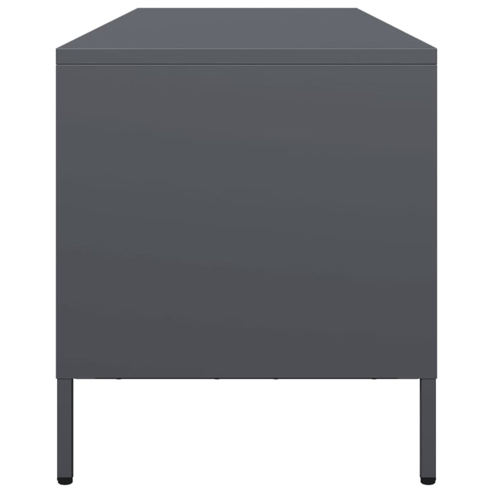 Mobile TV-Credenza TV-Console TV Antracite 135x39x43,5 cm Acciaio Laminato a Freddo 220121