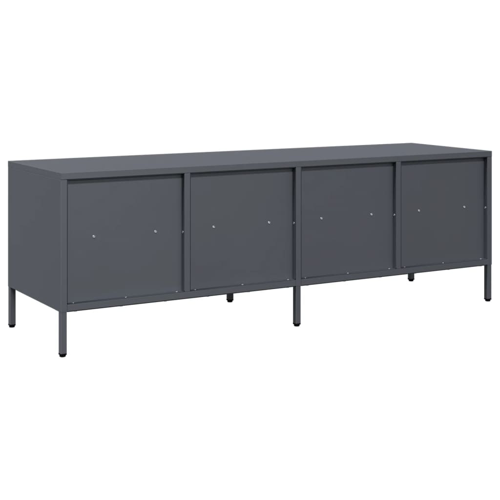 Mobile TV-Credenza TV-Console TV Antracite 135x39x43,5 cm Acciaio Laminato a Freddo 220121