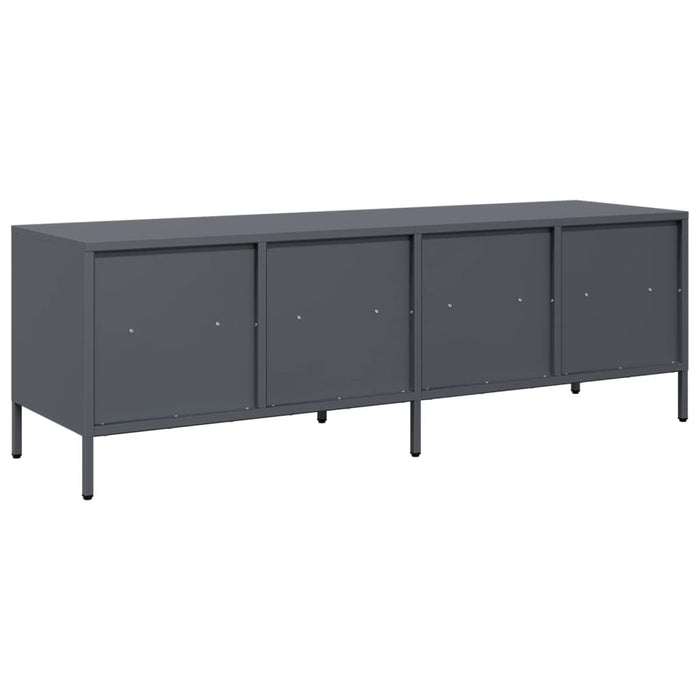 Mobile TV-Credenza TV-Console TV Antracite 135x39x43,5 cm Acciaio Laminato a Freddo 220121