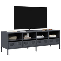 Mobile TV-Credenza TV-Console TV Antracite 135x39x43,5 cm Acciaio Laminato a Freddo 220121
