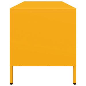 Mobile TV-Credenza TV-Console TV Giallo Senape 135x39x43,5 cm in Acciaio 289913