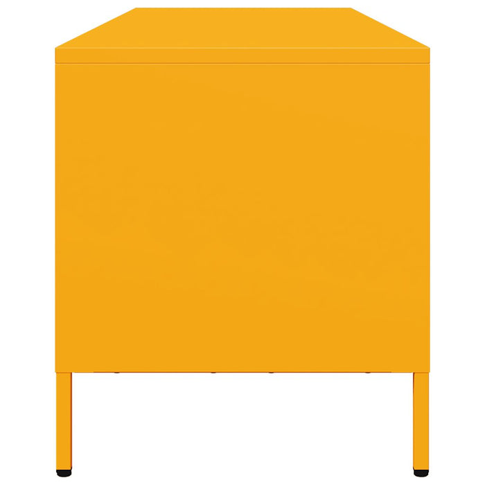 Mobile TV-Credenza TV-Console TV Giallo Senape 135x39x43,5 cm in Acciaio 289913