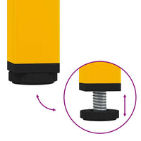 Mobile TV-Credenza TV-Console TV Giallo Senape 135x39x43,5 cm in Acciaio 289913