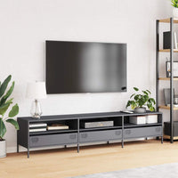 Mobile TV-Credenza TV-Console TV Antracite 202x39x43,5 cm Acciaio Laminato a Freddo 678018