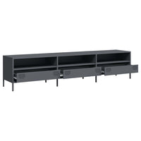 Mobile TV-Credenza TV-Console TV Antracite 202x39x43,5 cm Acciaio Laminato a Freddo 678018