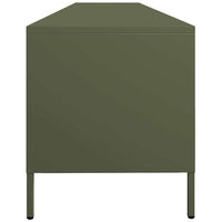 Mobile TV Verde Oliva 202x39x43,5 cm Acciaio Laminato a Freddo 851350