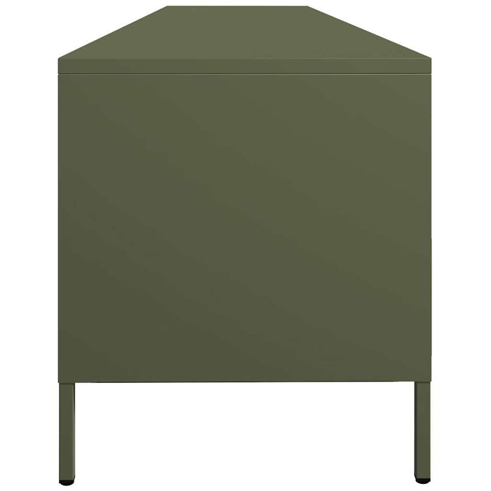 Mobile TV Verde Oliva 202x39x43,5 cm Acciaio Laminato a Freddo 851350