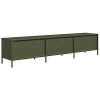 Mobile TV Verde Oliva 202x39x43,5 cm Acciaio Laminato a Freddo 851350