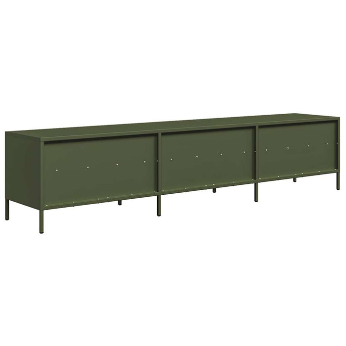 Mobile TV Verde Oliva 202x39x43,5 cm Acciaio Laminato a Freddo 851350
