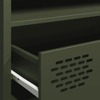 Mobile TV Verde Oliva 202x39x43,5 cm Acciaio Laminato a Freddo 851350