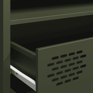 Mobile TV Verde Oliva 202x39x43,5 cm Acciaio Laminato a Freddo 851350