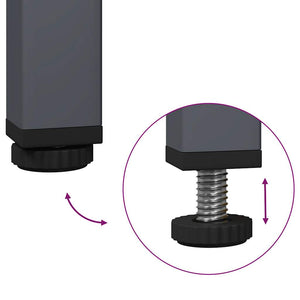 Credenza Antracite 35x39x73,5 cm in Acciaio Laminato a Freddo 851354