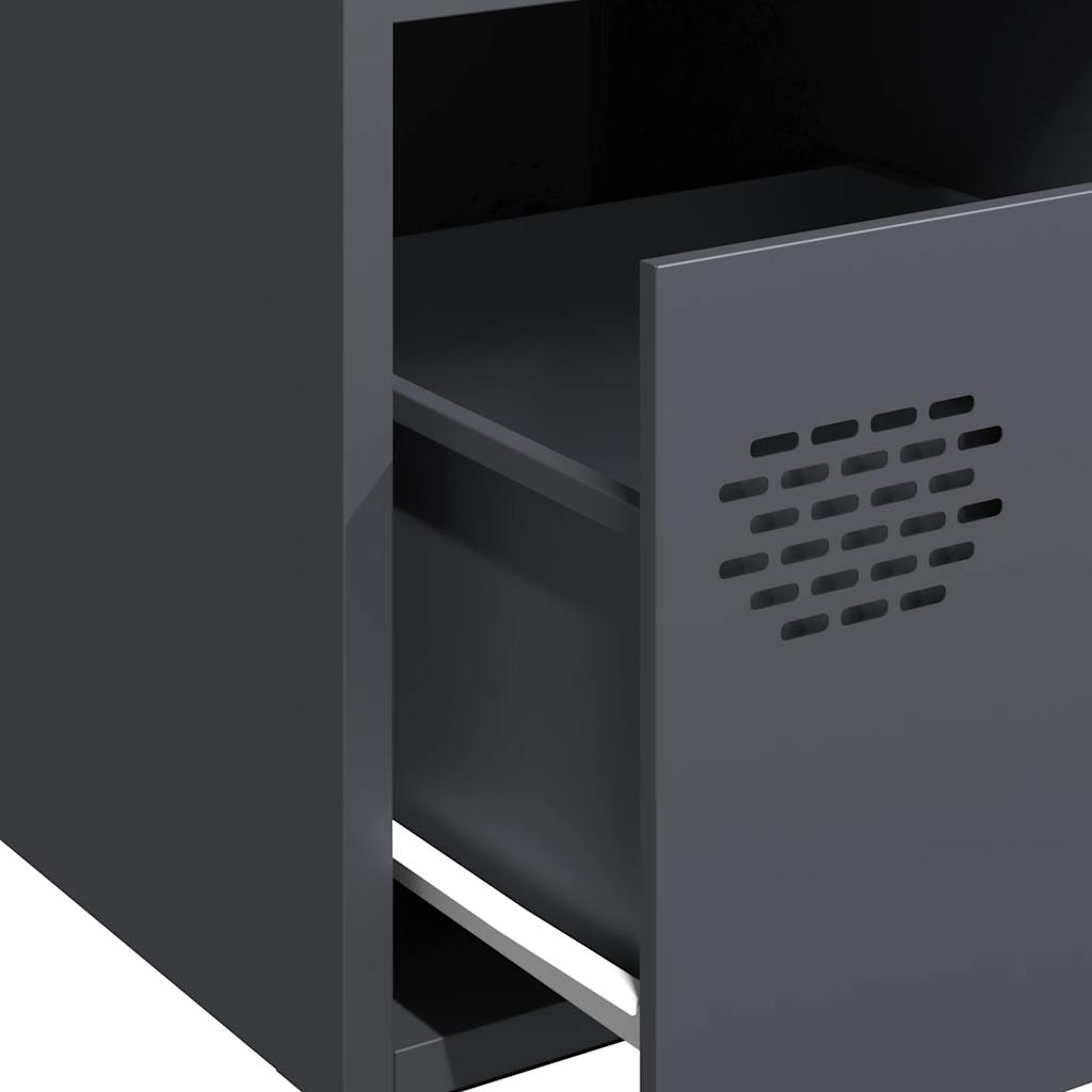 Credenza Antracite 35x39x73,5 cm in Acciaio Laminato a Freddo 851354