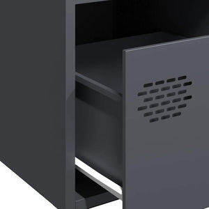 Credenza Antracite 35x39x73,5 cm in Acciaio Laminato a Freddo 851354